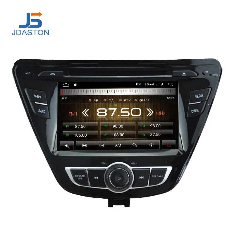 JDASTON Android 10 Автомобильный DVD плеер для Hyundai ELANTRA 2013 2014 2015 Мультимедиа GPS навигация 2Din