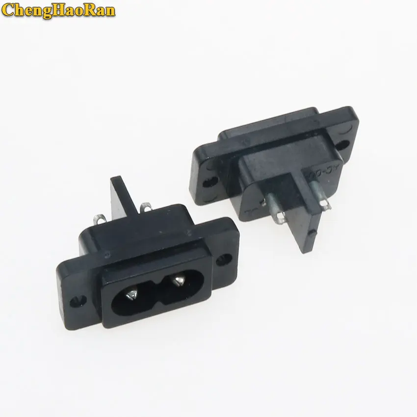 ChengHaoRan 1 шт. 2 контактный разъем питания переменного тока IEC 320 C8 сменные