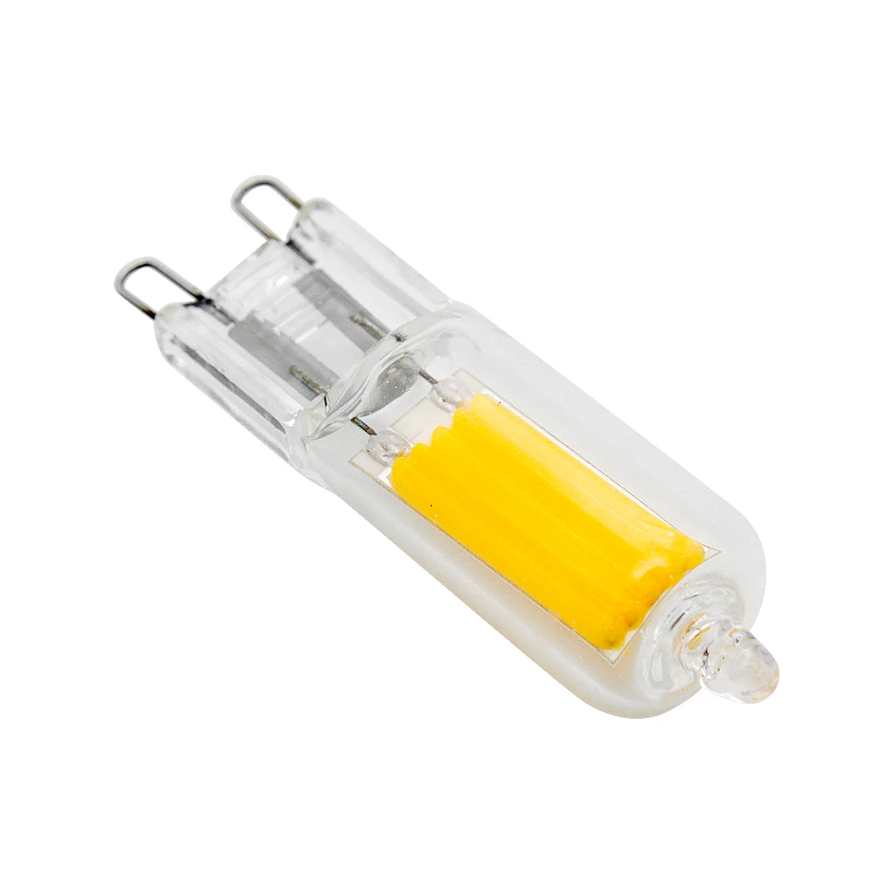 Мини стекло без мерцания 3 Вт диммируемая G9 Светодиодная лампа COB SMD хрустальная