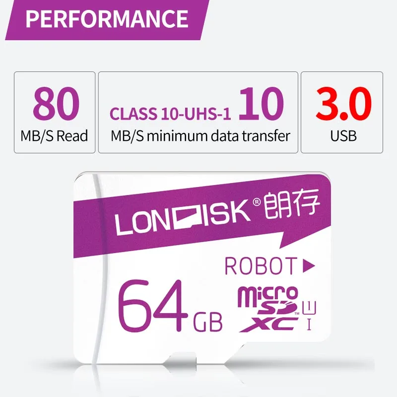Londisk Робот серии картой Micro SD объемом 16 Гб оперативной памяти 32 встроенной 64 ГБ