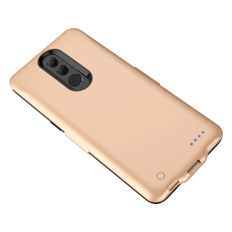 Mate 20 Lite 5000 мАч чехол для зарядного устройства для Hauwei mate 20 Lite противоударный внешний аккумулятор запасная зарядка задняя крышка Капа - Цвет: Золотой