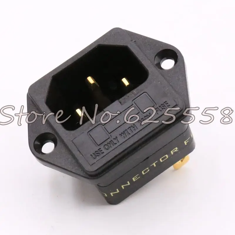 New Hifi audio FI-03 Fused AU  IEC Socket/Connector 24K Gold plated IEC Inlet with fuse holder
