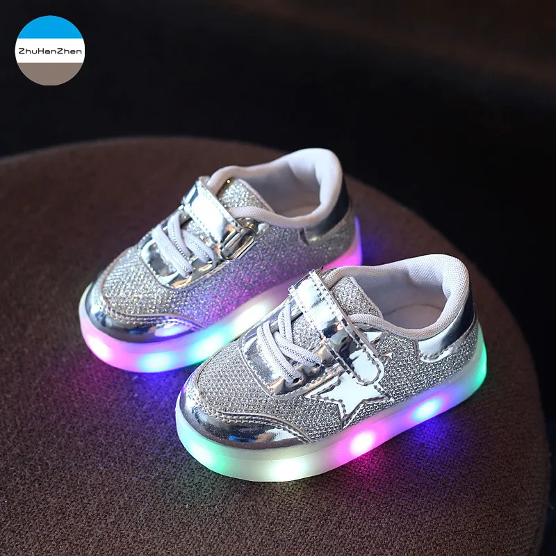 2018 LED Ligths детская повседневная обувь светящаяся модная спортивная для мальчиков