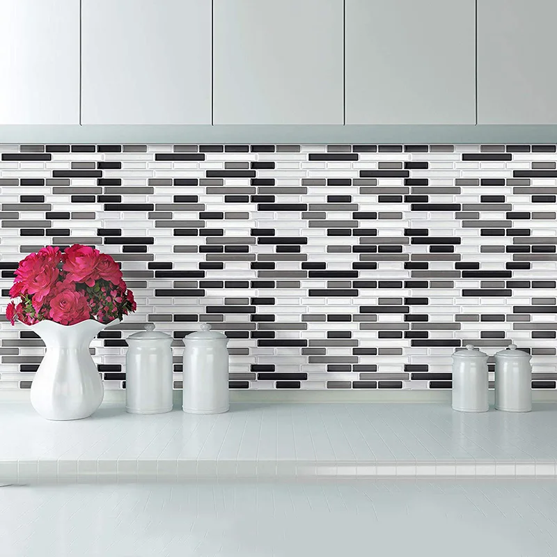 1pcs 3D Mosaic Tile Wall Sticker Self-Adhesive Decal Home Kitchen Bathroom Decor | Stickers