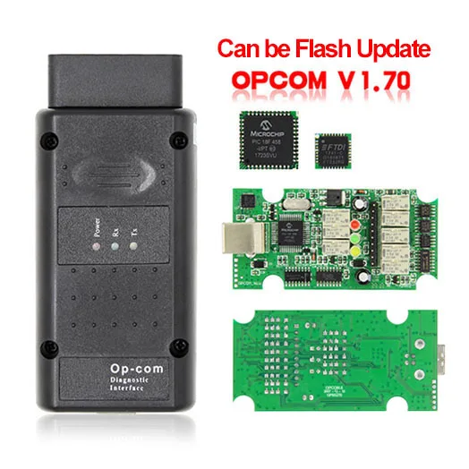 V1.70 OPCOM V1.95 PIC18f458 FT232RQ OP COM V1.70 V1.95 может быть флэш-обновление OBD2 диагностический инструмент для Opel OPCOM шина сети локальных контроллеров диагностики автомобилей - Цвет: V1.70