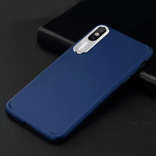 ROCK тонкий защитный чехол для iPhone X, противоударный чехол с рисунком для iPhone X 10, прозрачный защитный чехол - Цвет: Blue