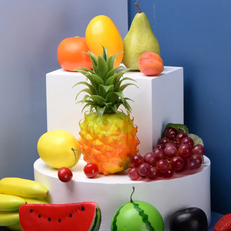 Искусственные фрукты из пенопласта пластиковые яблоко банан модель детские