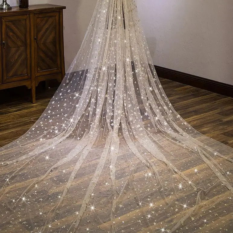 Блесток 3,5 метра, длинная вуаль Соборная вуаль с расческой accessoire mariage WAS10150