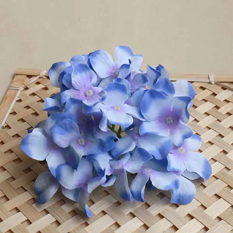 Высокое качество 50 шт./лот DIY для создания искусственных цветов искусственная Гортензия головы букет Рождество свадебное украшение дома 36 цветов - Цвет: 17