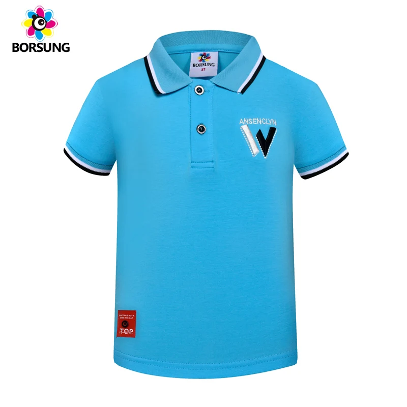 Рубашки поло для мальчиков 2019 г. Летняя одежда с короткими рукавами хлопковая