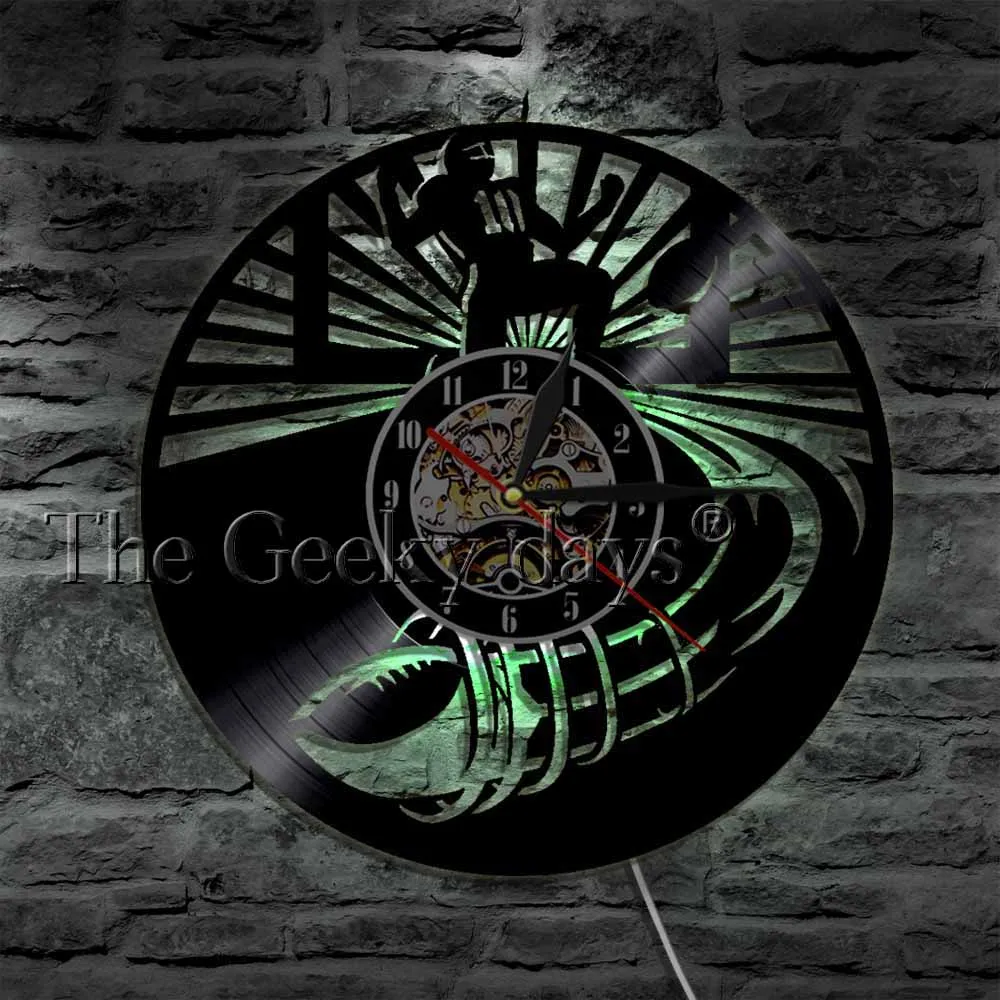 American Football Wall Clock Rugby Vintage Vinyl Record Sport Modern Design Decorative Watch Gift | Дом и сад