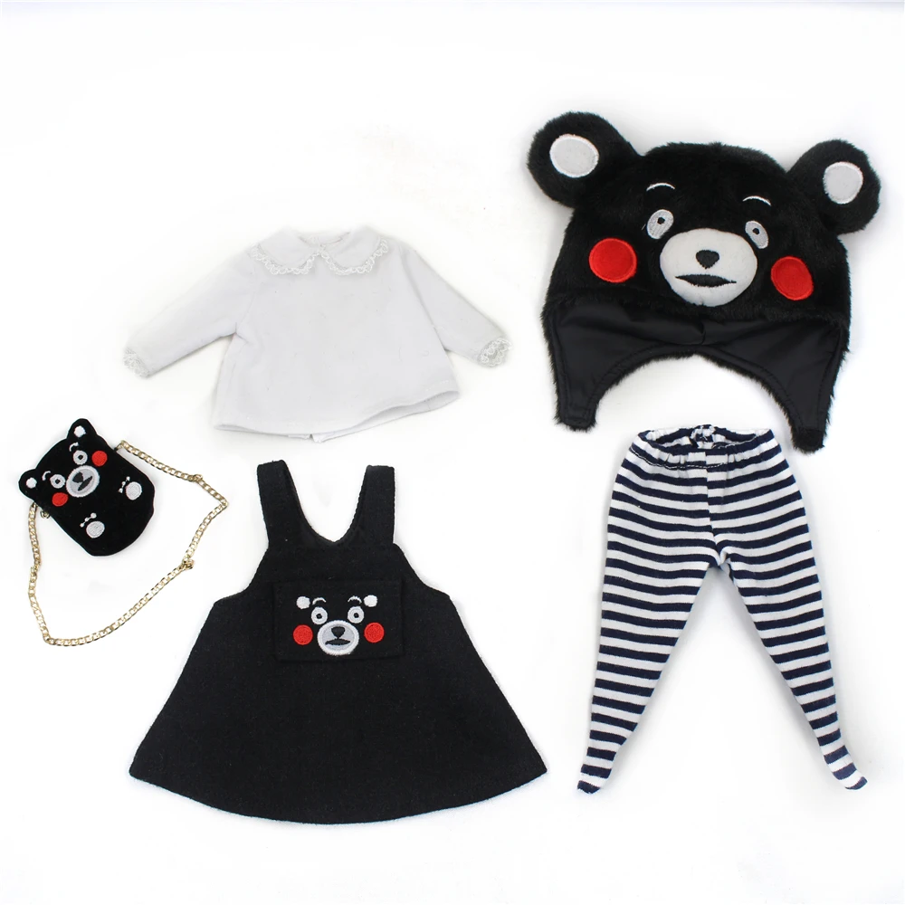 Kumamon Suit Diy Icy Plump Doll Fashion Accessiories 30cm Fat Body Doll Cute Suit