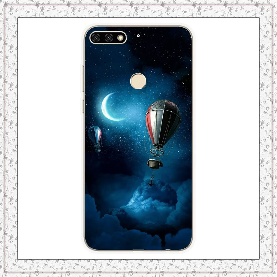Силиконовый чехол для huawei Honor 7C 5,99 '7A pro 5,7' чехол с милым рисунком кота чехол s для huawei Honor 7 A C 7Apro Fundas Coque - Цвет: fire balloon