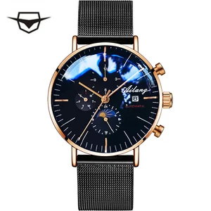 AILANG Для мужчин механический автоматический модный топ Брендовые спортивные часы Tourbillon Moon Phase Нержавеющаясталь часы мужской часы