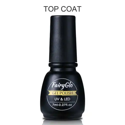 Top Coat FairyGl, 7 мл, чистый цвет, Гель-лак, УФ-гель для ногтей, впитывающая краска, Гель-лак, Полупостоянный Гибридный лак, лаковый лак, эмаль - Цвет: Top Coat