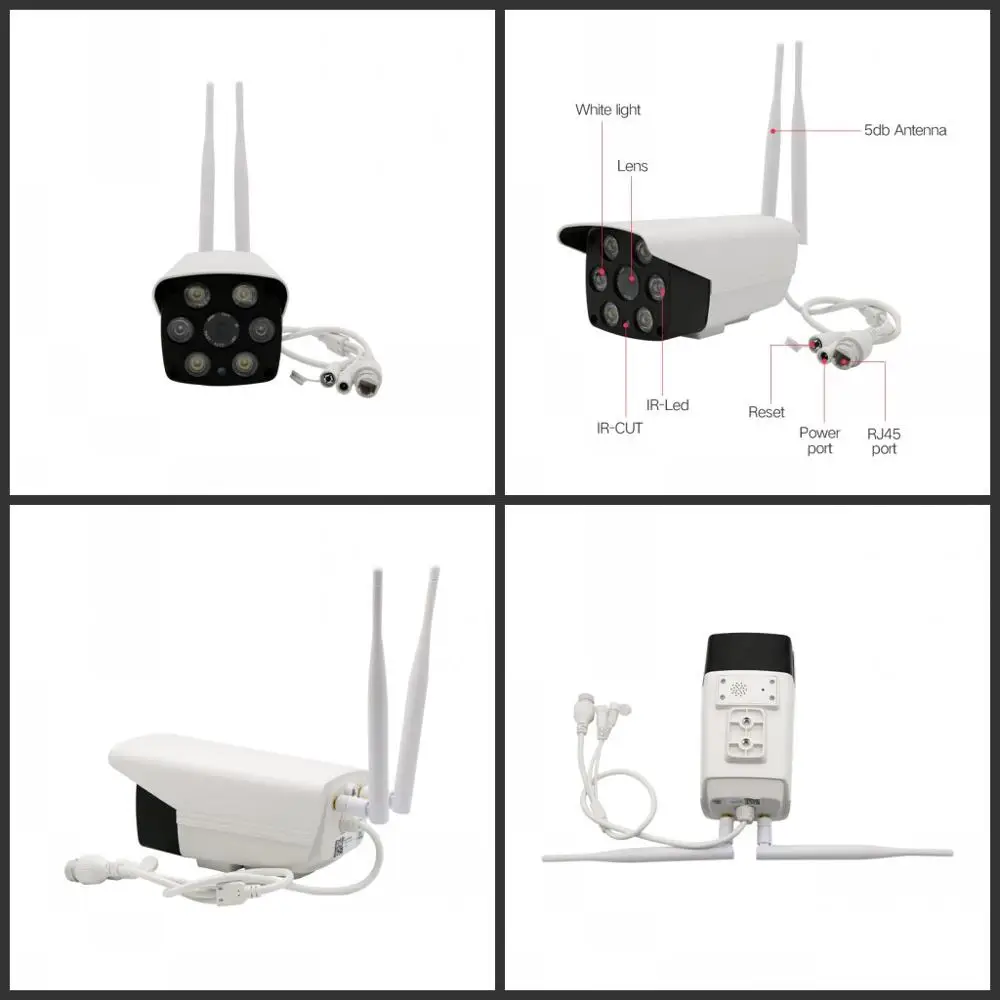 Ip камера A7 с двумя световыми пулями полноцветная ночного видения Wifi CCTV 1080P HD