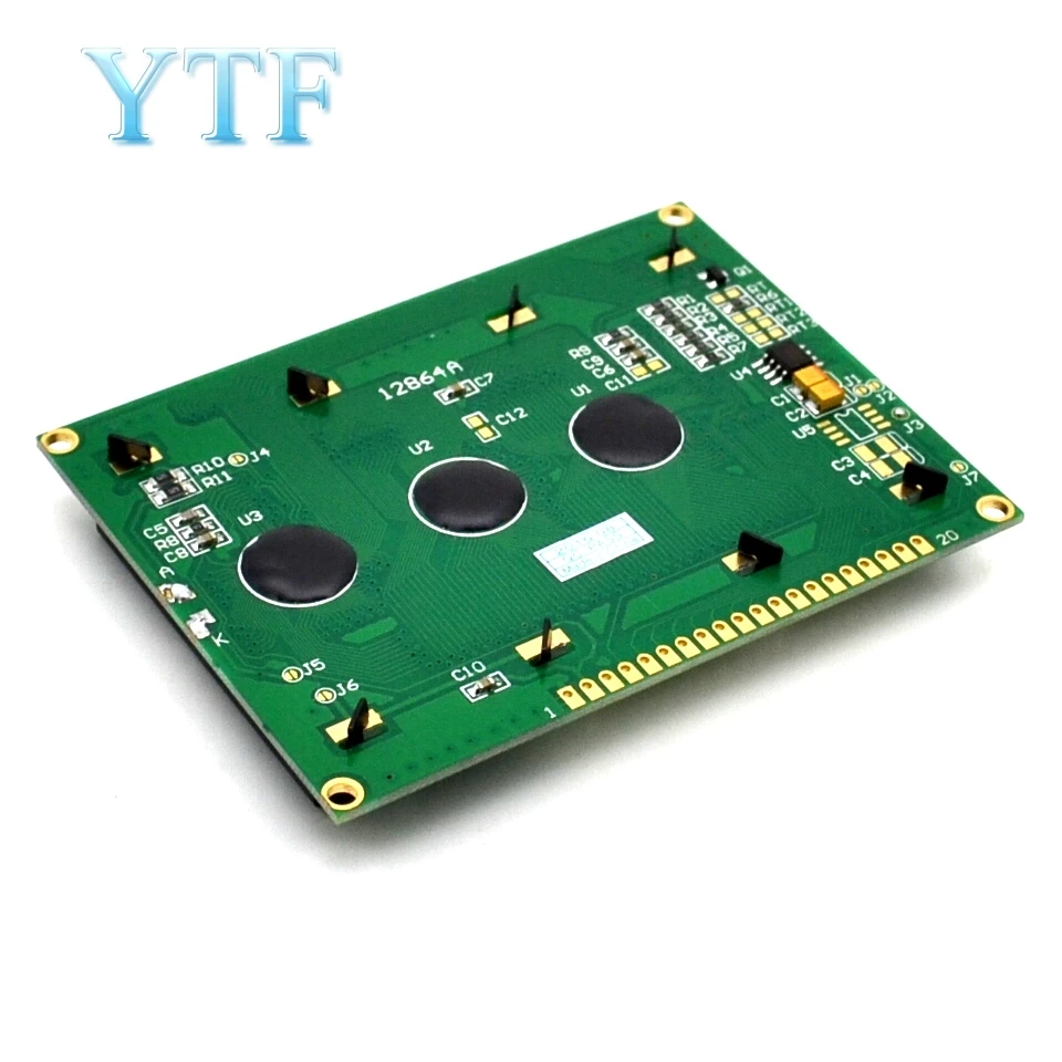 

1Pcs 128*64 DOTS LCD Module 5V Yellow And Blue Screen 12864 LCD With Backlight ST7920 Parallel Port LCD12864