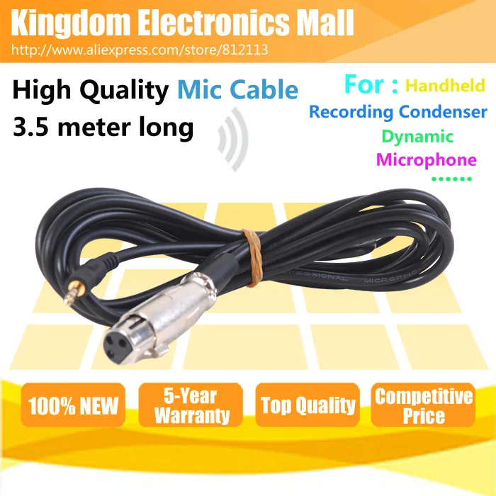 Высококачественный микрофонный кабель 11 футов разъем XLR мама до 1/8 дюйма штекер 3 5