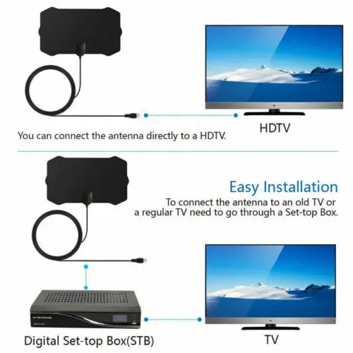 Комнатная антенна для телевизора мини усилитель сигнала 1080P 4K16ft с диапазоном 350