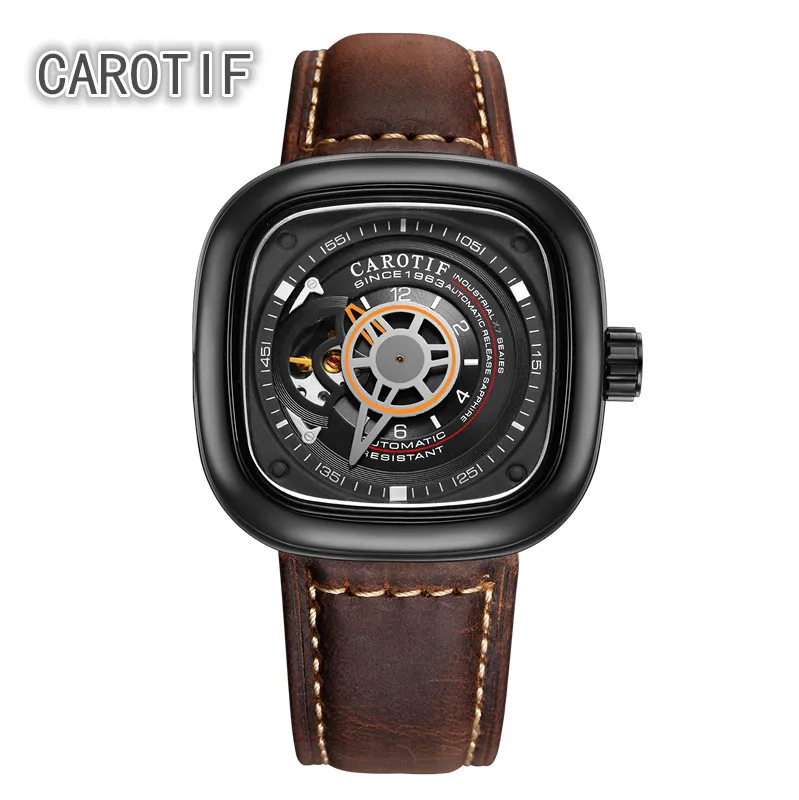 Carotive автоматические механические мужские часы Relogio Masculino лучший бренд роскошные
