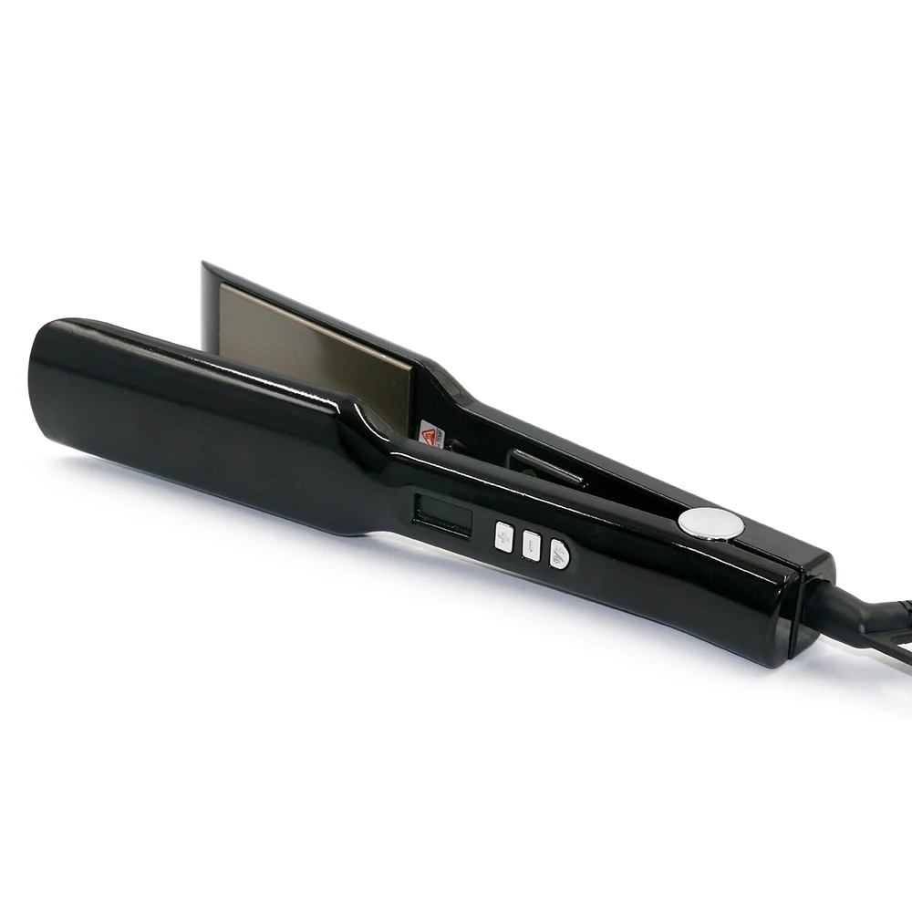 Профессиональный титановый утюжок для выпрямления волос с цифровым ЖК-дисплеем