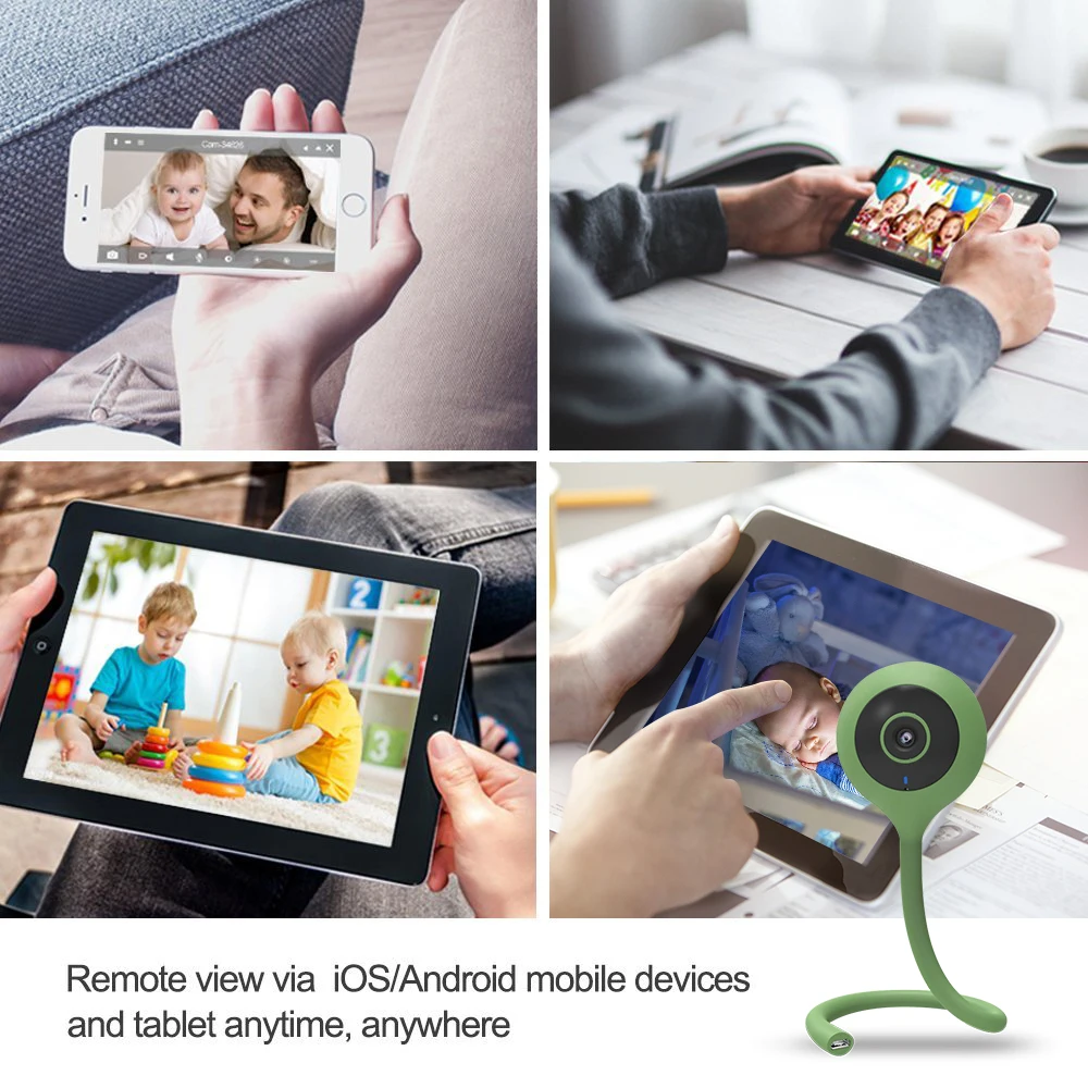 Free shipping WiFi Baby Monitor IP Camera With Temperature Humidity Sensor | Безопасность и защита