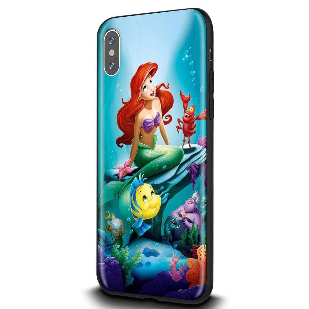 Lavaza маленький чехол с русалкой принцессы Ариэль для iPhone 11 Pro XS Max XR X 8 7 6 6S Plus 5 5S se - Цвет: 2