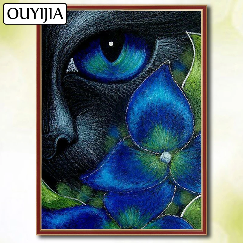 Алмазная 5D картина бабочка цветы птицы кошка OUYIJIA сделай сам полноразмерная