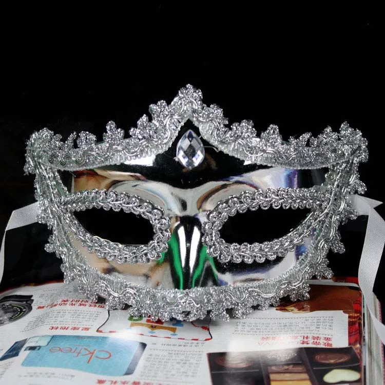 New High-end Drilling Wai Lace Eye Liner Gold and Silver Mask Children's Performance Props Party Toys Movie Theme Supply | Дом и сад