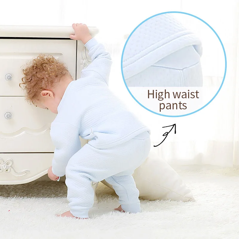 Толстый комплект одежды для маленьких мальчиков зимние Комплект девочек малышей