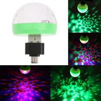 mini usb mobike phone led party lights portable crystal ball home party karaoke decorations colorful stage led disco light