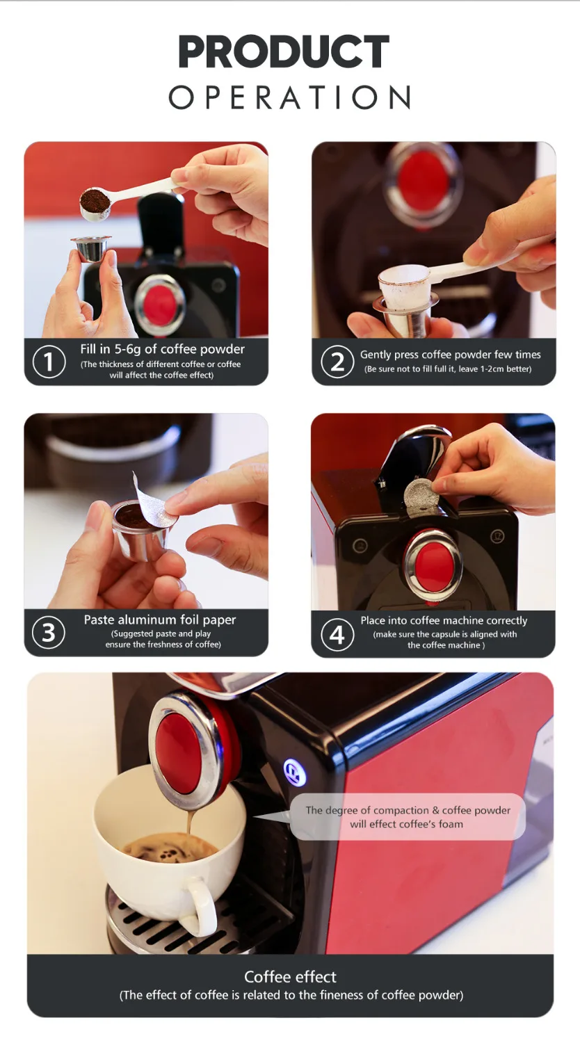Новый нержавеющий металл 2 шт распущенная капсула Nespresso + 120 одноразовые DIY кофе
