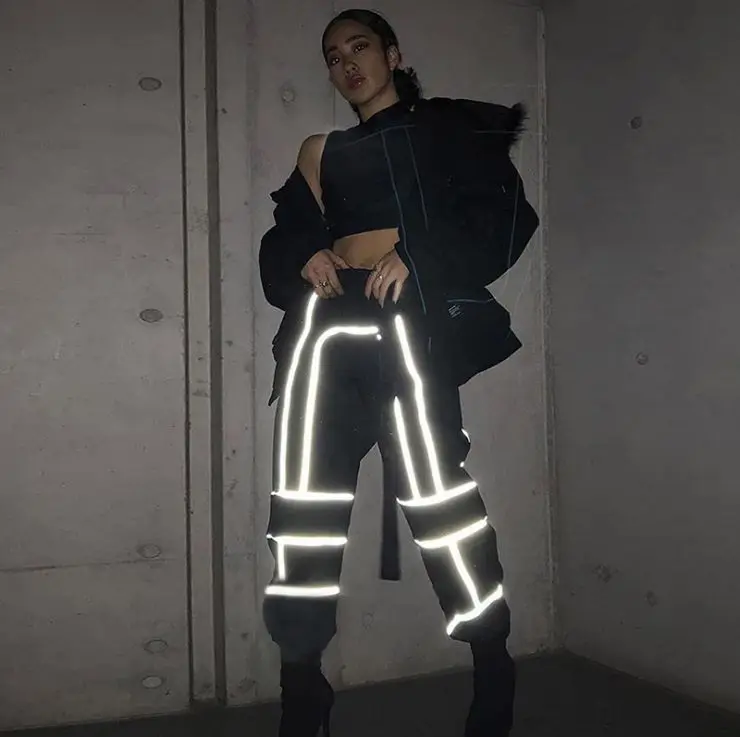 

HCBLESS Street Wear Waist Cross Overalls elasticated High Waist Elastic Cuff Overalls Trousers Harem Pants Overalls