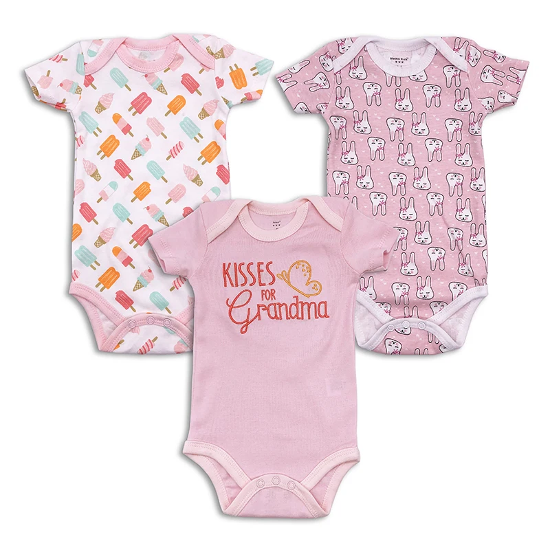 3 шт./лот детская одежда для девочки младенческой спортивный костюм комбинезон