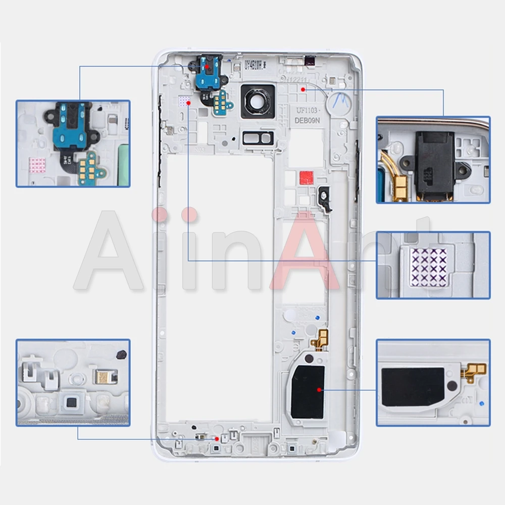 Металлический держатель для ЖК экрана передняя рамка Samsung Galaxy Note 4 N9100 N910F N910A