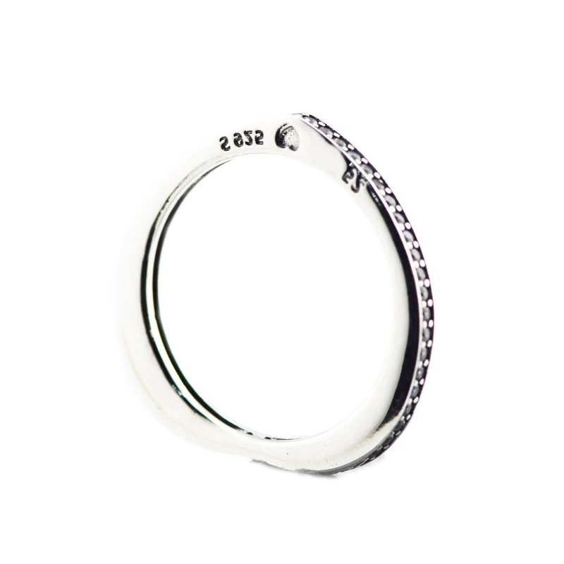 Sparkling Arcs of Love Rings 100% 925 Sterling Silver Jewelry with Clear CZ Free Shipping | Украшения и аксессуары