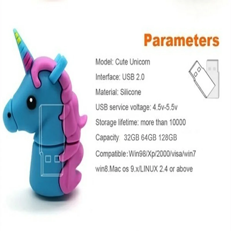 USB 3,0 с рогатой лошадью, 32 ГБ, 64 ГБ, usb флеш-накопитель, 128 ГБ, флешка, 16 ГБ, 8 ГБ, флеш-накопитель, u-диск, флеш-карта памяти, бесплатный конвертер