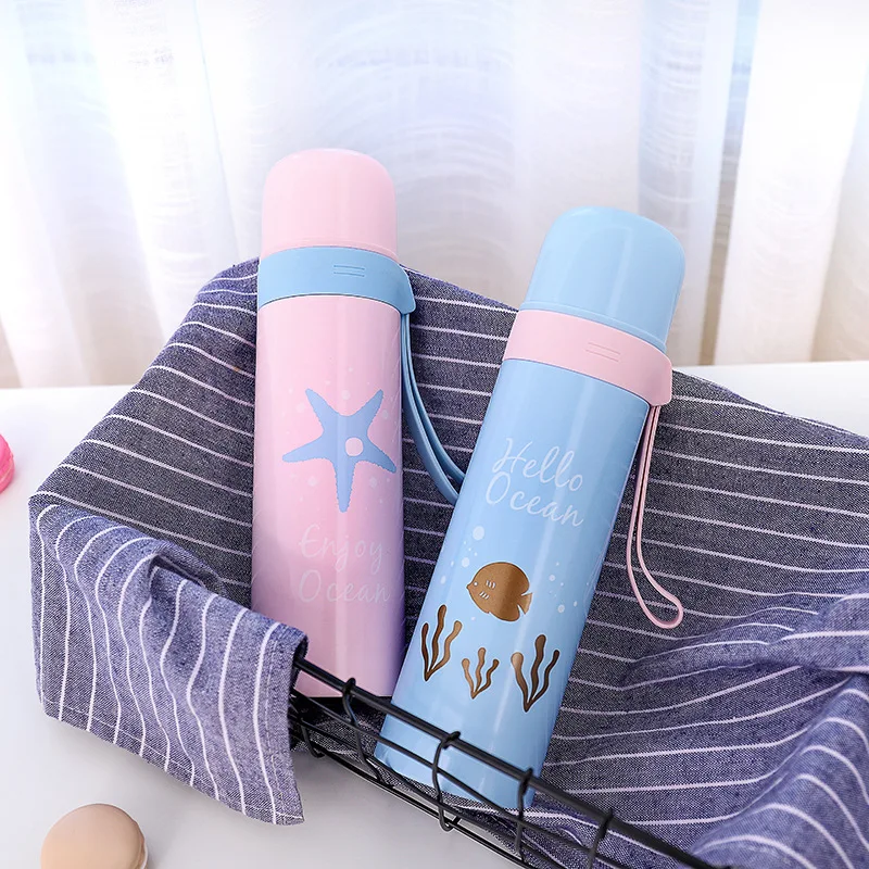 500 мл Термокружка Портативный воды Термос жители океана узор Термальность кружка