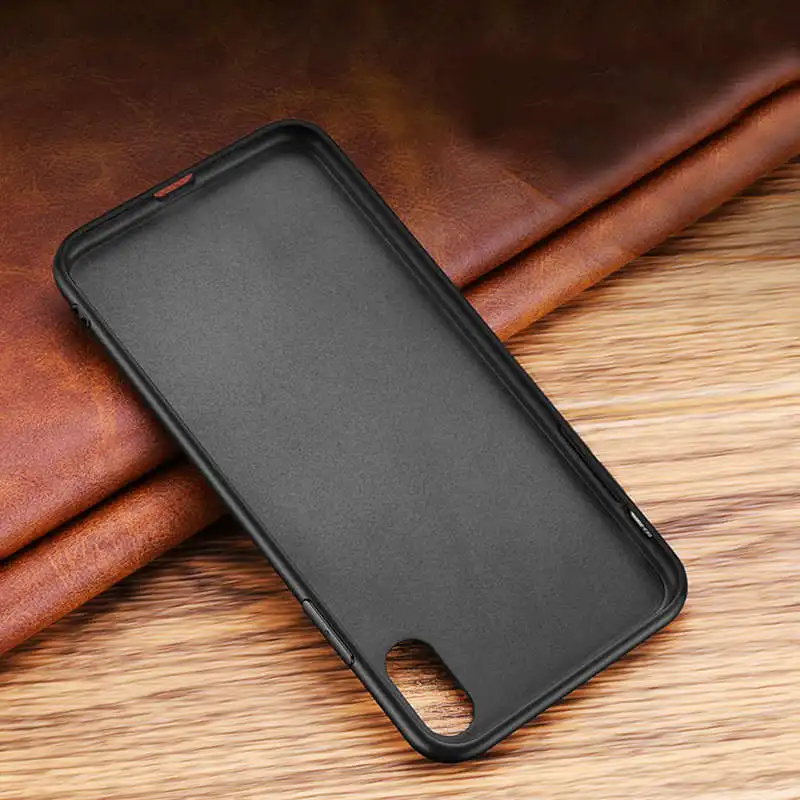Чехол из натуральной кожи для Iphone XS Max, задняя крышка, антидетонационный Полный протектор, чехол для Iphone XS, кожаный чехол, корпус