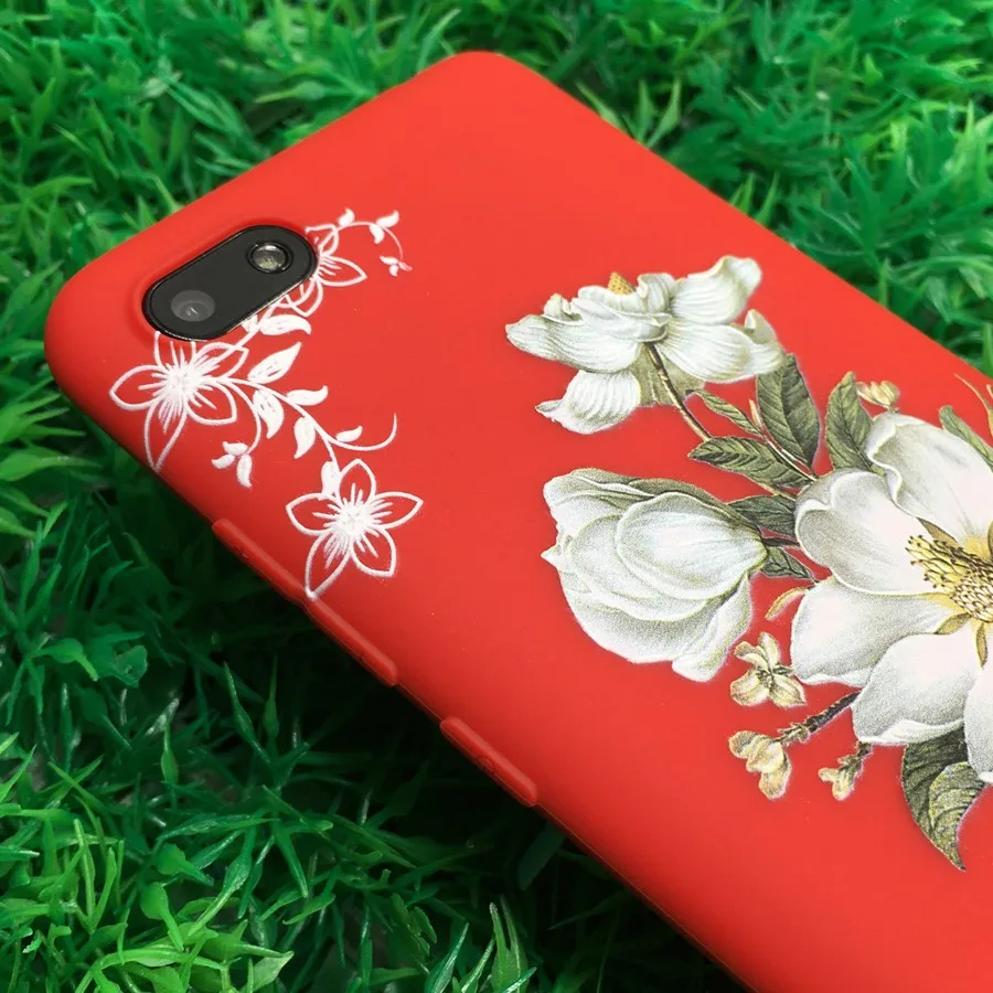 Xiaomi Redmi 6A чехол на 5 45 дюймов милый 3D Рельефный цветочный узор силиконовый