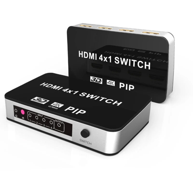 Переключатель HDMI 4K с функцией PIP 4 в 1 изображением на картинке В 3D 1080P | Электроника