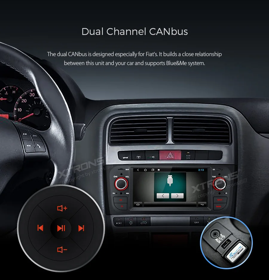 XTRONS 6 1 &quotAndroid автомобильный стерео радио плеер для FIAT Grande Punto (199/310) Linea (323) GPS