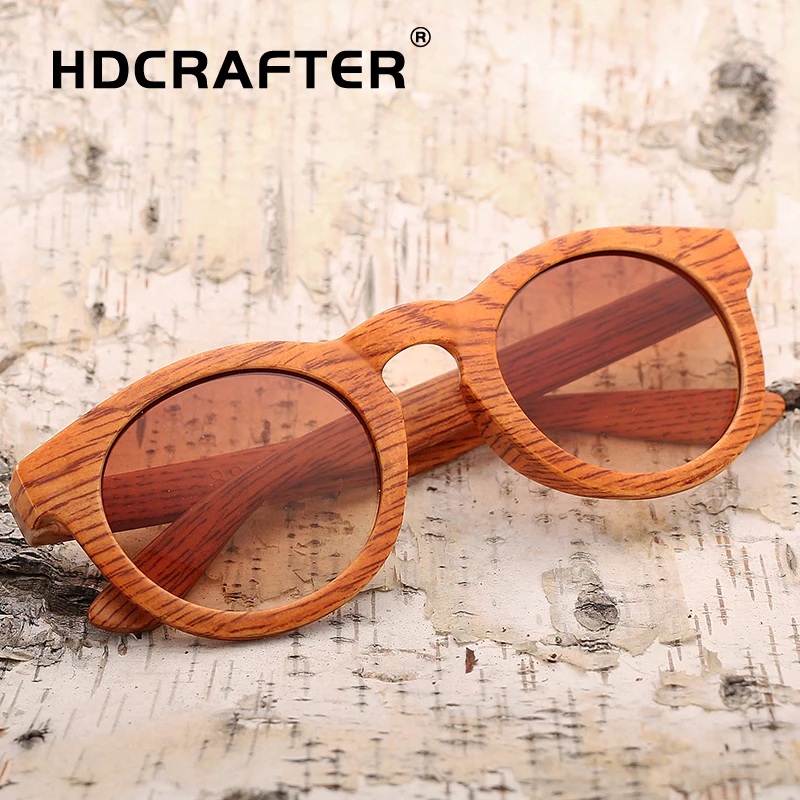 HDCRAFTER деревянные солнцезащитные очки для женщин UV400 бамбуковые брендовые дизайнерские солнцезащитные очки женские деревянные солнцезащитные очки Oculos Feminino