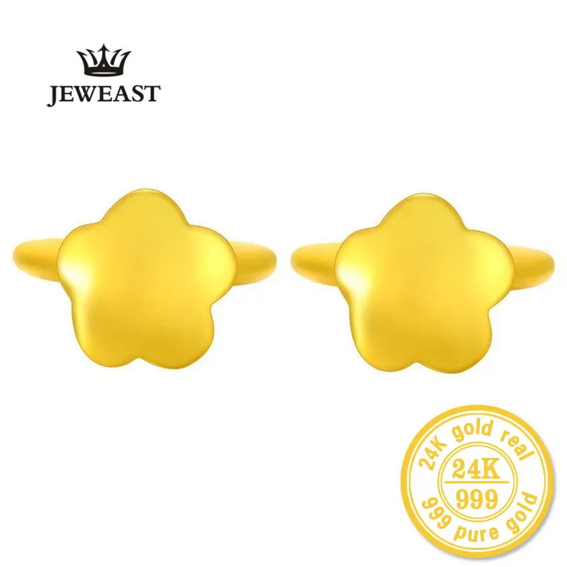 Серьги ZZZ JEWEAST женские из желтого золота изысканные элегантные ювелирные