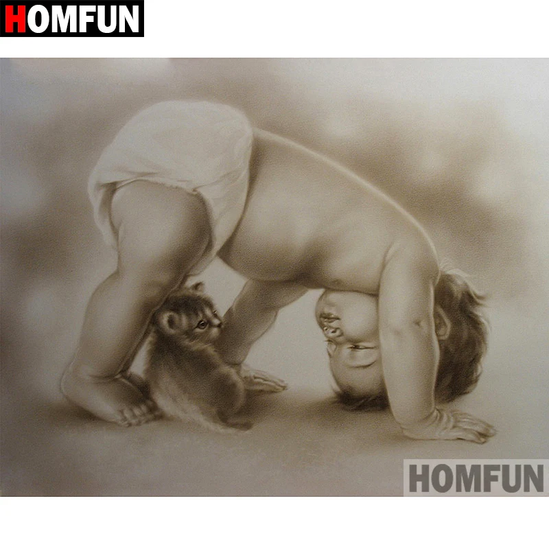 

Алмазная 5D картина HOMFUN «сделай сам», полноразмерная/круглая Алмазная вышивка «персонаж», 3d-вышивка крестиком, подарок для домашнего декора,...
