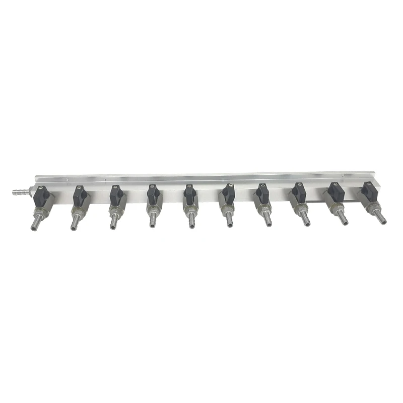 

Homebrew Beer Ten Way CO2 Manifold Gas Distributor Inlet / Outlet Fittings Check Valves Metal Beer Bar Accessories Tools