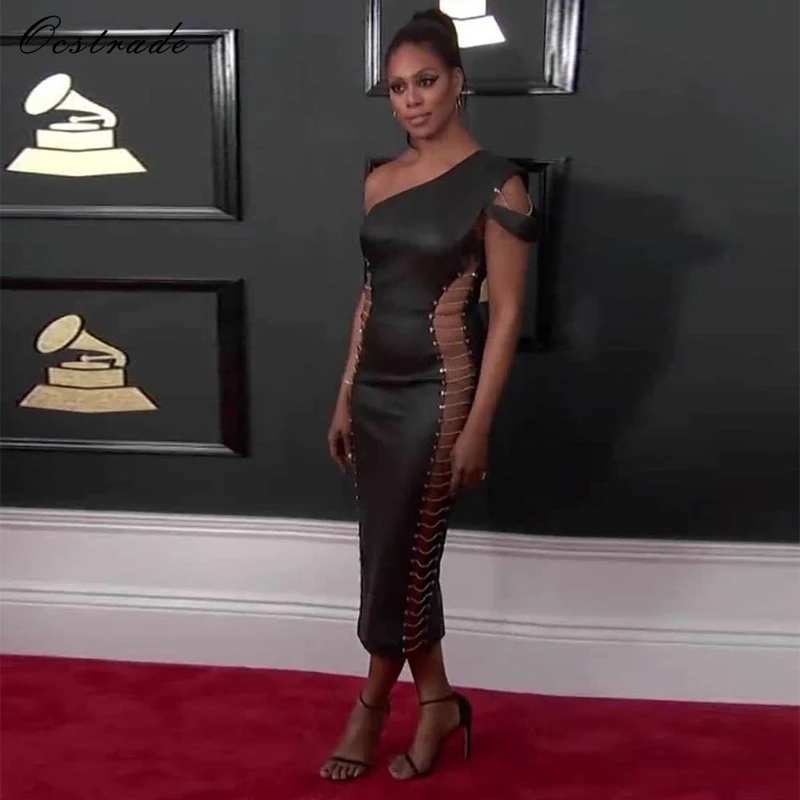 Ocstrade длиной до колена 94 см сексуальное Бандажное платье знаменитостей