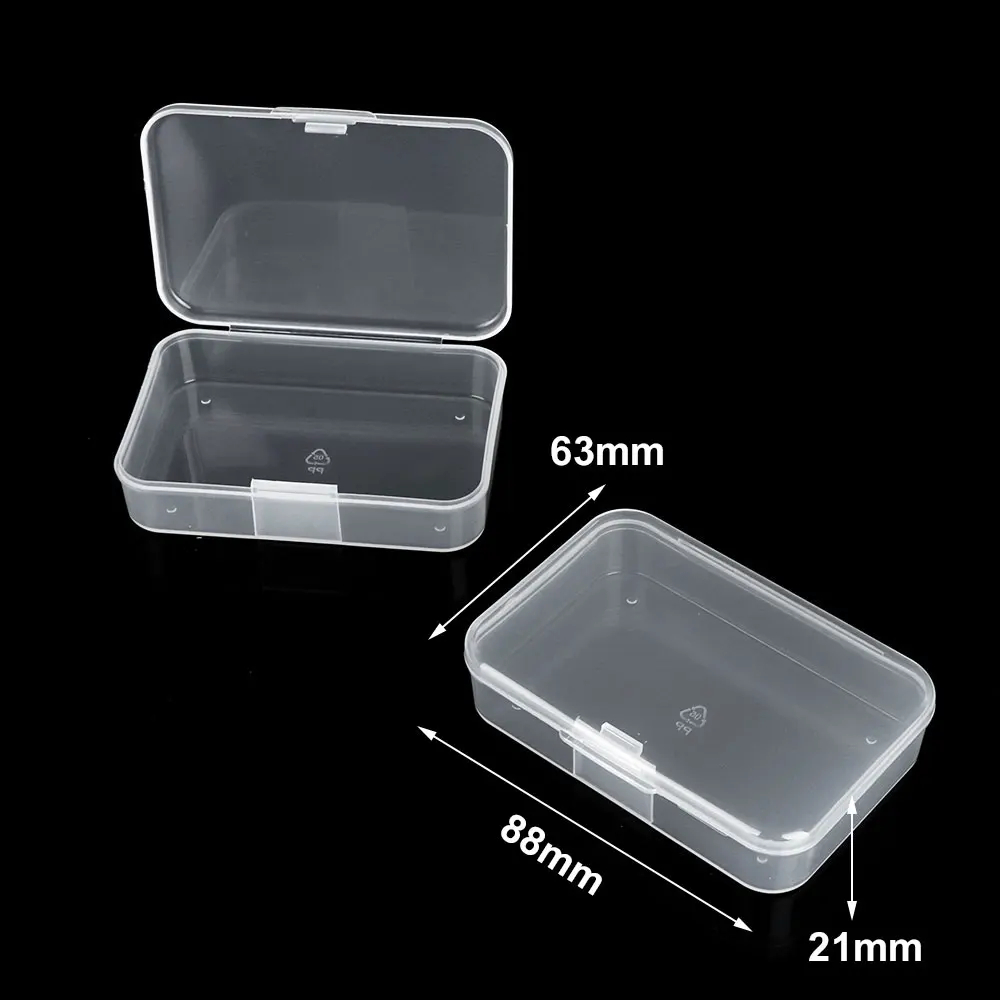 1 шт. Новый мини маленький пластиковый прозрачный с крышкой контейнер для