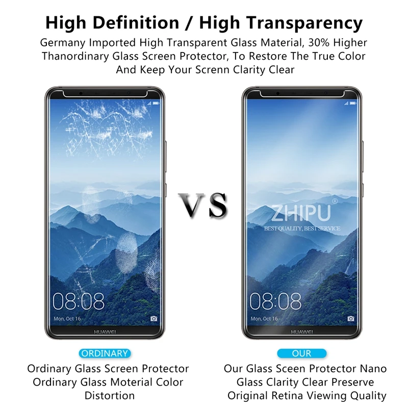 2.5D 0 26 мм 9H Премиум Закаленное стекло для Huawei Mate 10 Pro защита экрана закаленная
