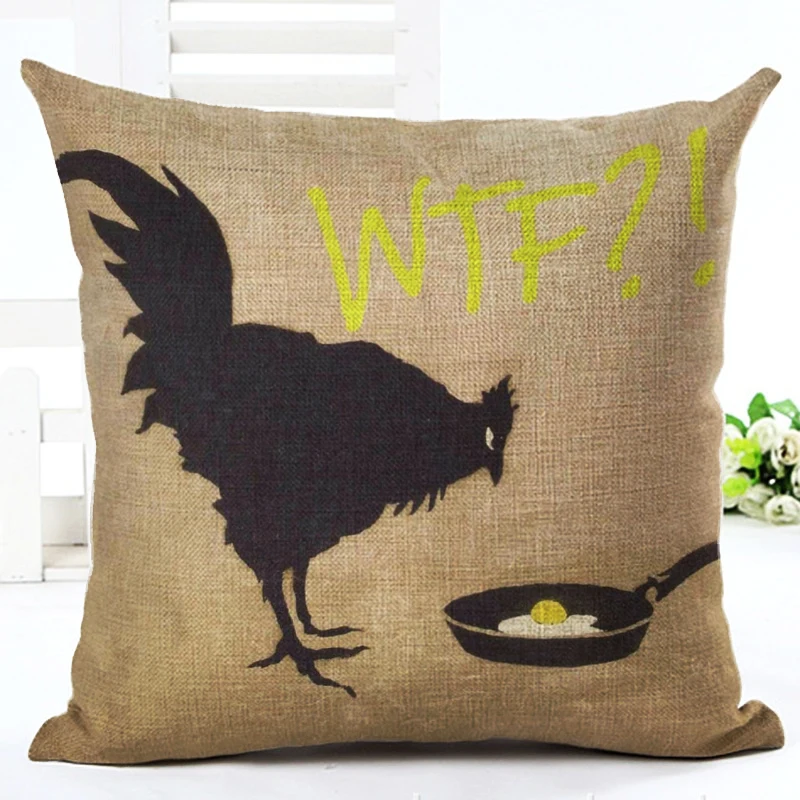 Милый индивидуальный для курицы в скандинавском стиле наволочка подушки из льна